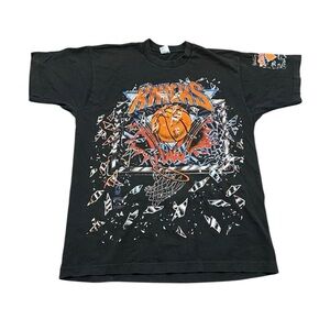 1992 NEW YORK KNICKS Shattered Backboard Break Through Single Stitch Tee XL